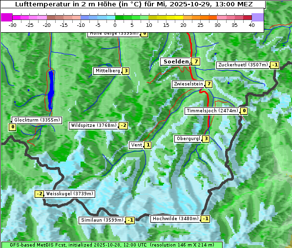 Temperatur, 29. 10. 2025