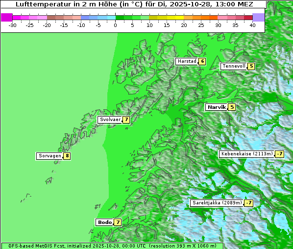 Temperatur, 28. 10. 2025