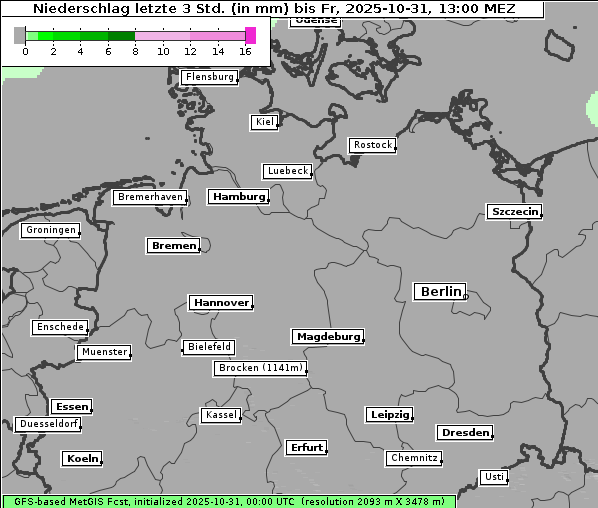 Niederschlag, 31. 10. 2025