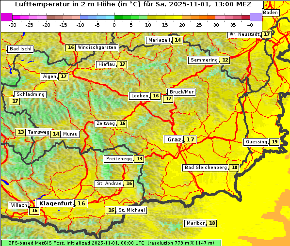 Temperatur, 1. 11. 2025