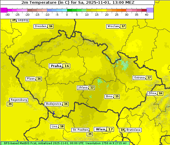 Temperatur, 1. 11. 2025