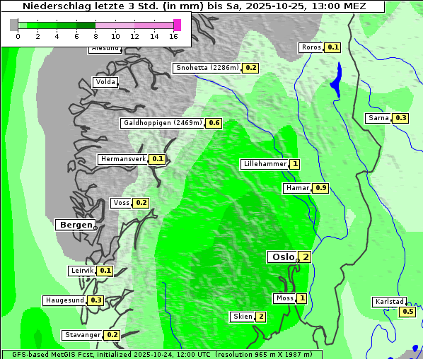 Niederschlag, 25. 10. 2025