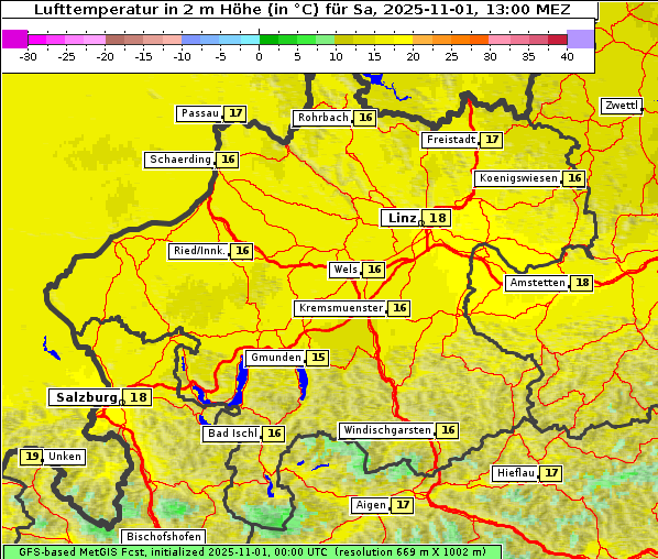 Temperatur, 1. 11. 2025