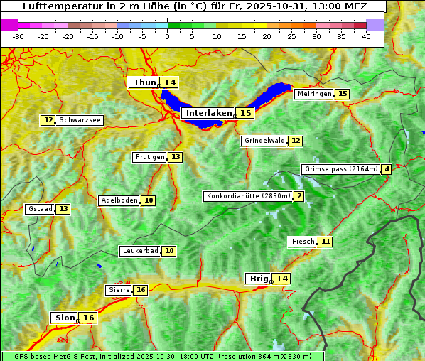 Temperatur, 31. 10. 2025