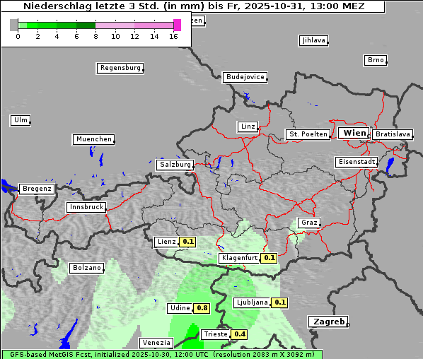 Niederschlag, 31. 10. 2025