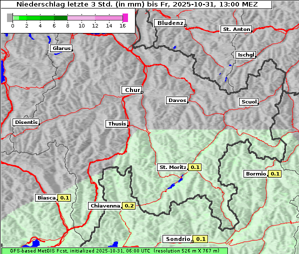 Niederschlag, 31. 10. 2025