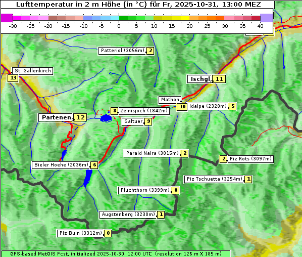 Temperatur, 31. 10. 2025