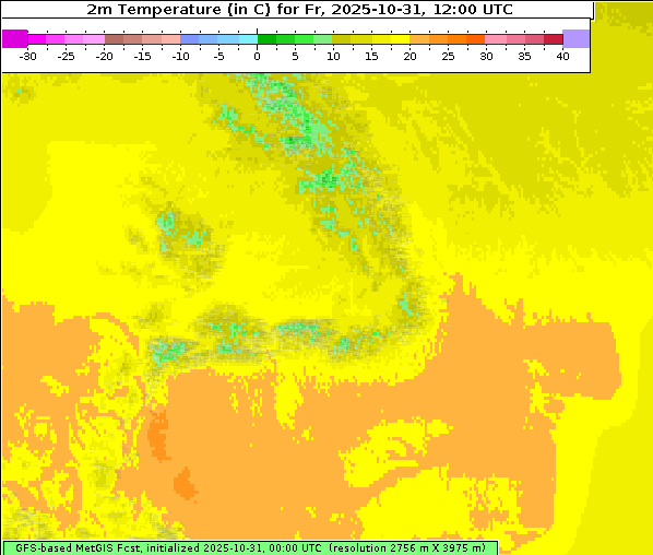Temperatur, 31. 10. 2025