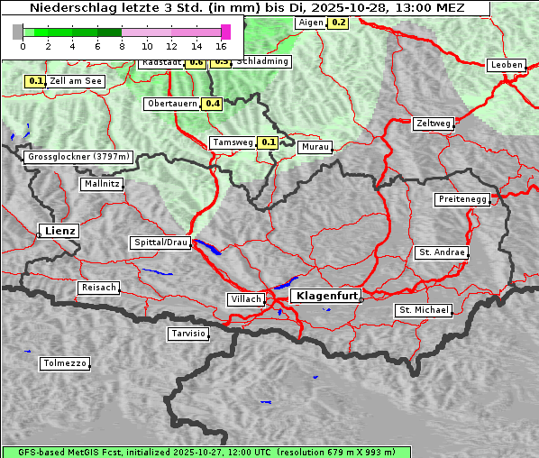 Niederschlag, 28. 10. 2025