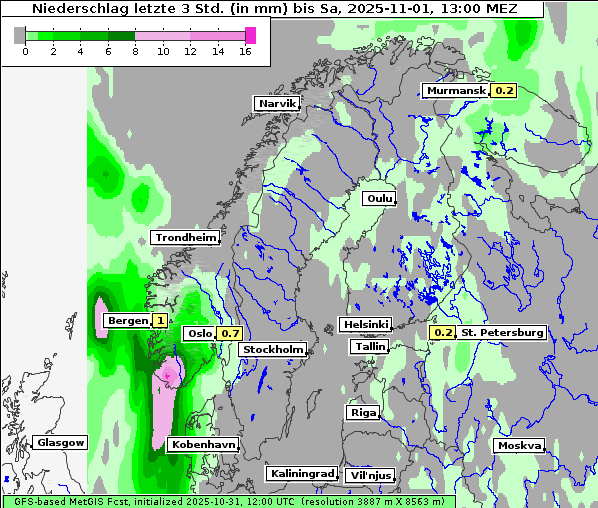 Niederschlag, 1. 11. 2025