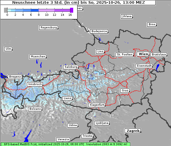 Neuschnee, 26. 10. 2025
